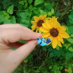 Bird 92.5 Sterling silver ring with blue enamel
