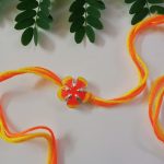 Gulmohar flower 925 silver rakhi