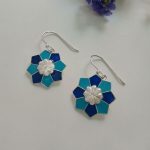 Blue Rangoli 92.5 Sterling Silver Enamel Dangler Earrings