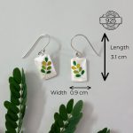 Dimensions of 925 silver gulmohar leaf danglers