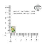 Dimensions of 92.5 sterling silver gulmohar leaf ear studs