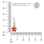 Dimensions of Gulmohar Flower 925 silver danglers