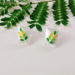 Gulmohar Leaf 92.5 Sterling Silver Earrings with post