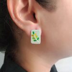 Gulmohar Leaf 92.5 Sterling Silver Earrings with post