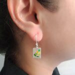 Gulmohar Leaf 92.5 Sterling Silver Earrings with hook