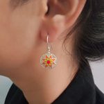 Sooraj 92.5 Sterling Silver Earrings with hook