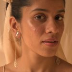 Radiant filigree 92.5 sterling silver shoulder grazer earrings