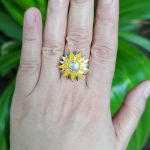 Sunflower 92.5 Sterling Silver ring