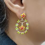 Gulmohar Flower 92.5 Sterling Silver Dangler Earrings