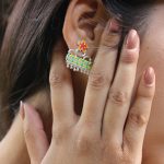 Dazzling Leaves Gulmohar 925 silver Earrings