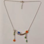 Birds & Gulmohar Flower 925 Silver Dangle Neckpiece