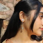 Blossom Cube Charm 925 silver earrings