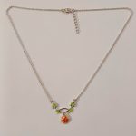 Gulmohar Flower Leaf 925 Silver Pendant