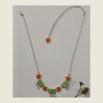 Gulmohar Flower leaves 925 Silver Choker