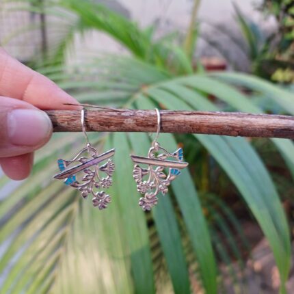 Radiant Buds 925 Silver Earrings_Blue