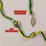 Leaf 925 silver Rakhi & 925 silver Toran Lumba