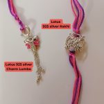 Lotus 925 silver Rakhi & 925 silver Lotus charm Lumba