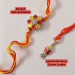 Rangoli 925 silver Rakhi & Kalash 925 silver charm Lumba