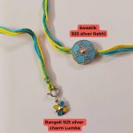 Swastik 925 silver Rakhi & Rangoli 925 silver Lumba