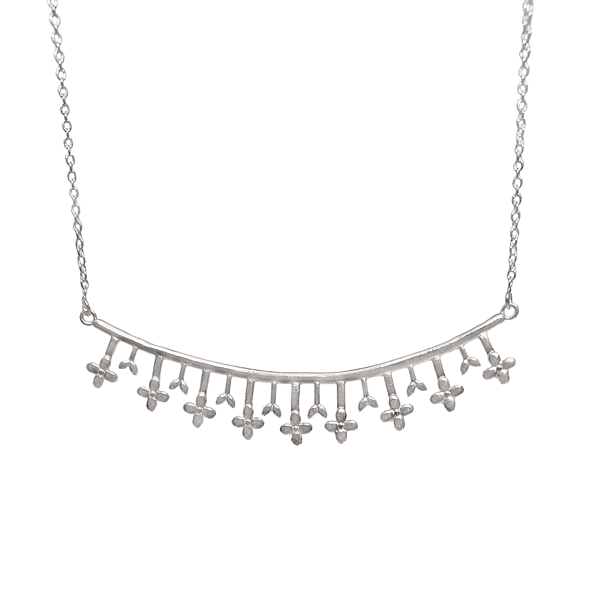Graceful Blooms 925 silver neckpiece_whitebackground_01 Graceful Blooms 92.5 sterling silver necklace