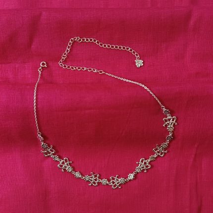 Majestic Flora 92.5 sterling Silver Choker Necklace