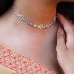 Majestic Flora 92.5 sterling Silver Choker Necklace