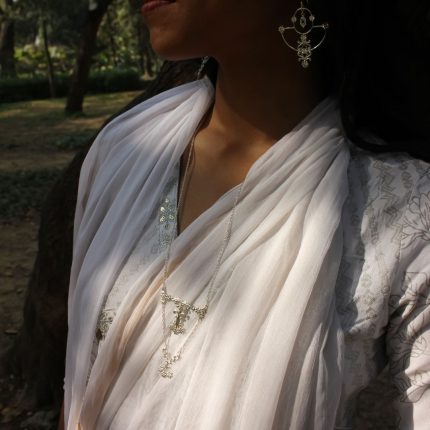 Vivid Blossoms 92.5 Sterling Silver Long Neckpiece