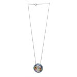 Double fish 925 silver pendant